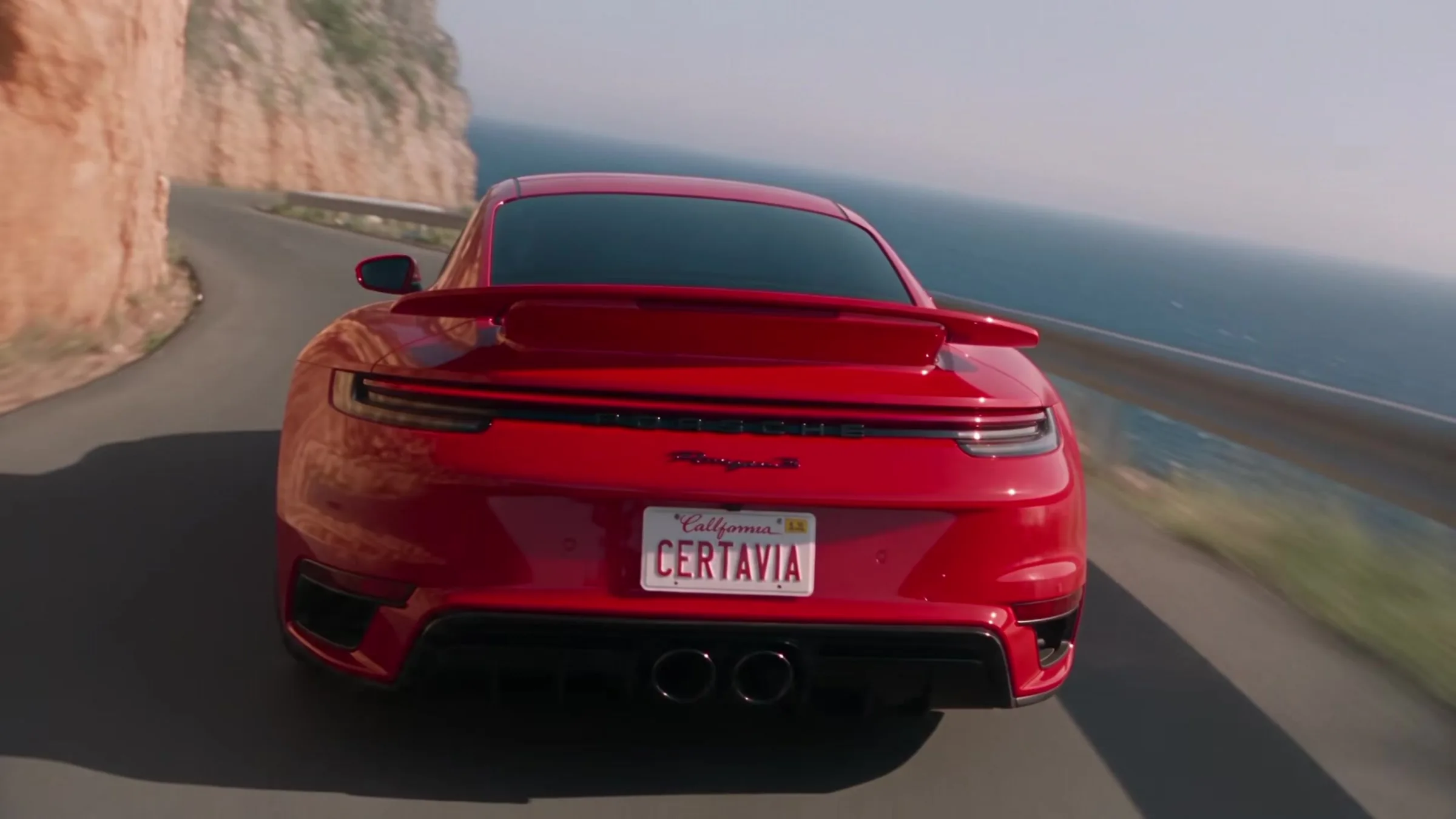 Behind the Turbo S, Certavia plate